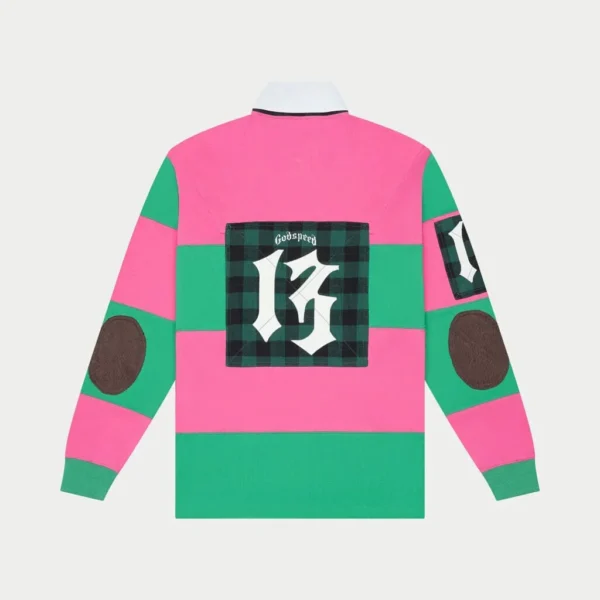 Godspeed Clothing Classic Field Rugby Shirt (Pink Green)