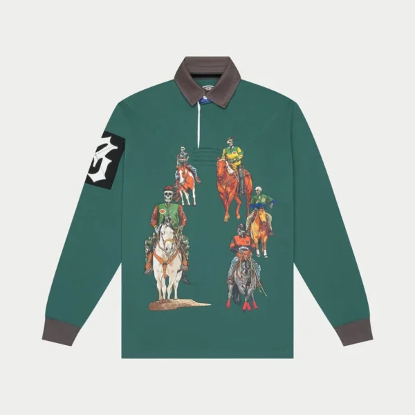Godspeed Clothing Five Horsemen Rugby Shirt (Green)